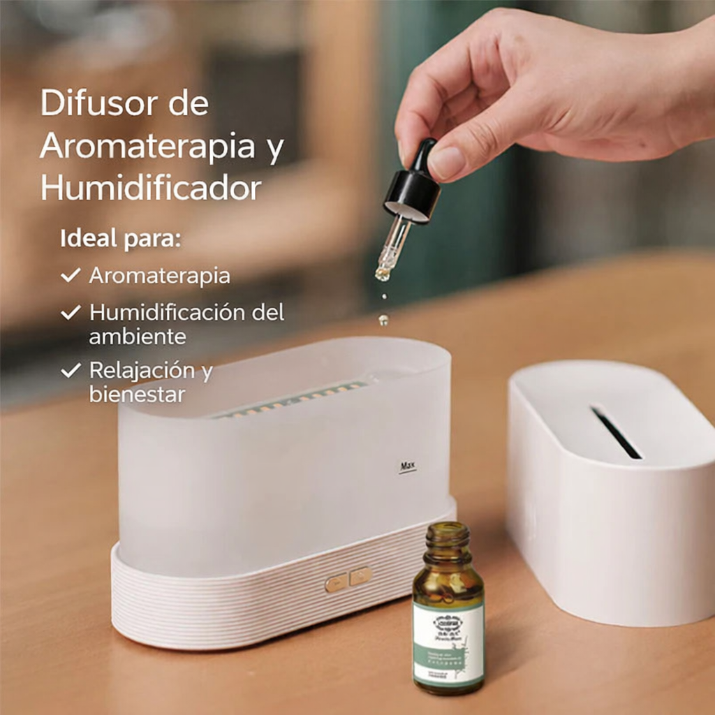 FlameAura™ PRO Difusor de Aroma con Llama LED