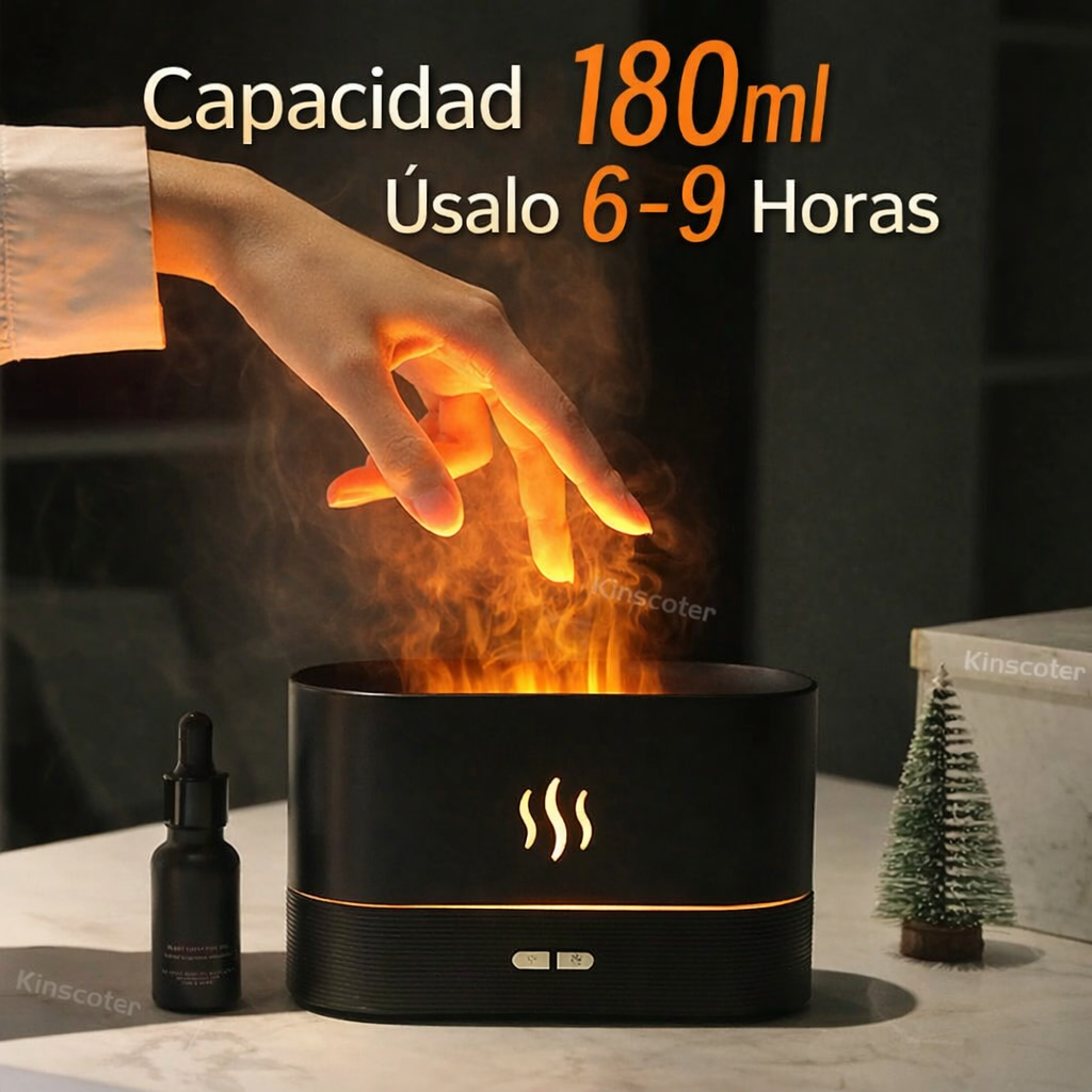 FlameAura™ PRO Difusor de Aroma con Llama LED