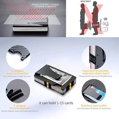 Cartera Minimalista RFID de Metal